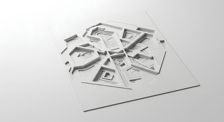 Abstract Paper Cut Pattern