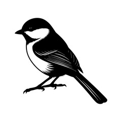 Obraz premium Chickadee Silhouette illustration