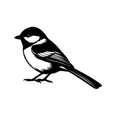 Chickadee Silhouette illustration