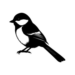 Chickadee Silhouette illustration
