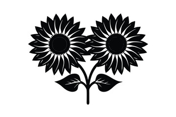 Sunflower Victorian vector illustration  