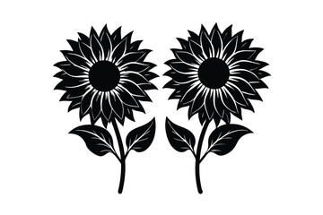 Sunflower Victorian vector illustration  