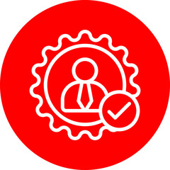 Approved Vector Line White Circle Red