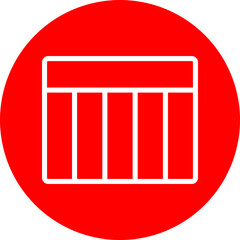 Column Vector Line White Circle Red