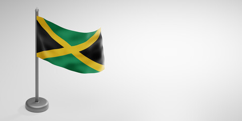 Banner or poster of Jamaica independence day celebration. 3d render.
