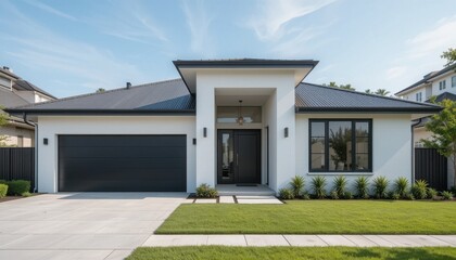 Modern Minimalist Family Home Sleek Design, Spacious Entrance, and Well-Maintained Yard