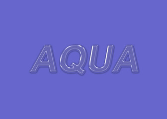 Abstract Aqua Text Effect Design Purple Background