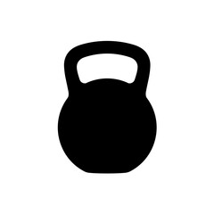 Kettlebell icon silhouette in black