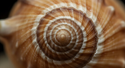 Intricate Details Of A Seashell Capturing Beauty Of The Natural World