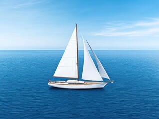 Fototapeta premium Sailing vessel on tranquil sea