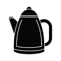 electric kettle on white background