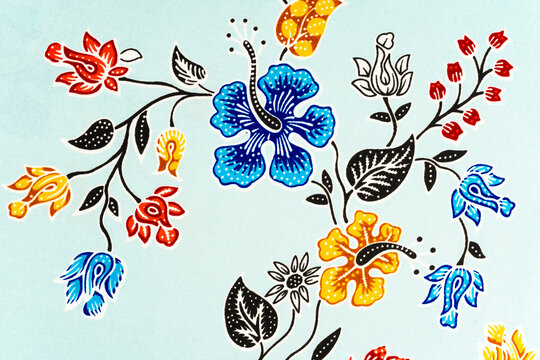 Batik design motif and pattern. Traditional Indonesian fabric.