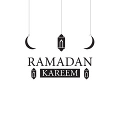 Beautiful Vector design Ramadan Kareem English calligraphy lettering greeting text banner on White background.