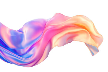Obraz premium Flying gradient light to dark blue silk textile fabric flag isolated on blue background. Smooth elegant Colorful gradient Satin for grand opening ceremony PNG