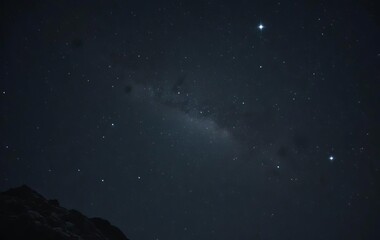 Fototapeta premium A photo taken in outer space of a dark sky filled with small stars