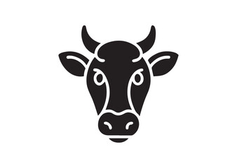 Cow head icon, Cow head Silhouette vector Design