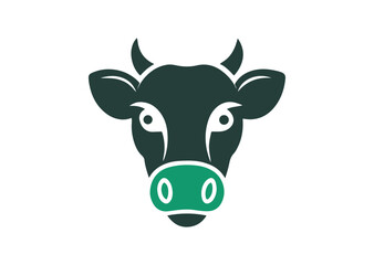 Cow head icon, Cow head Silhouette vector Design