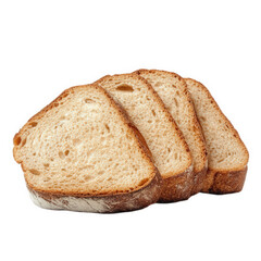 four slices of toasted bread arranged neatly. showcasing their golden-brown crusts and soft interiors this visually appealing presentation highlights the texture and color of the bread. making it suit