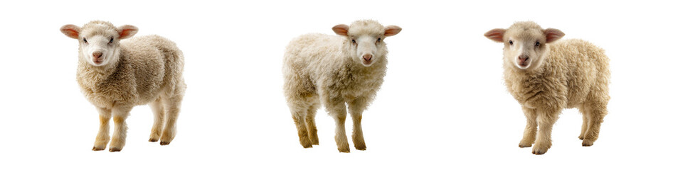 Sheep collection farm animals