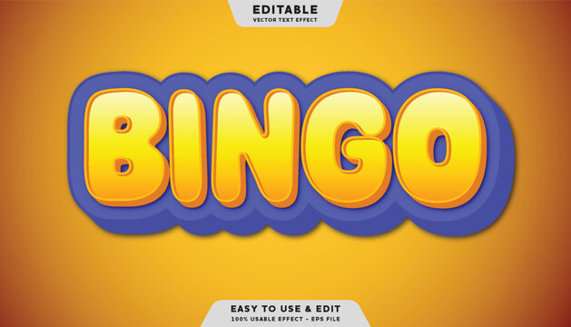 bingo editable text effect template	

