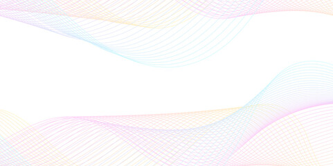 Abstract Flowing Wave Lines on Transparent Background – Elegant and Minimal Vector Illustration Representing Digital Movement, Technology Innovation, and Modern Data Visualization Concepts
