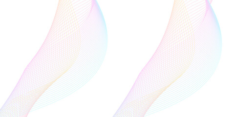 Abstract Flowing Wave Lines on Transparent Background – Elegant and Minimal Vector Illustration Representing Digital Movement, Technology Innovation, and Modern Data Visualization Concepts
