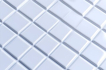 Fototapeta premium Close-up of a grid of square, off-white candy pieces