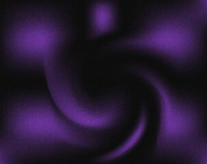 Moody Abstract Design with Purple Glow and Swirling Grain, Elegant abstract artwork showcasing a deep black background highlighted with smooth purple glows and swirling grainy textures.