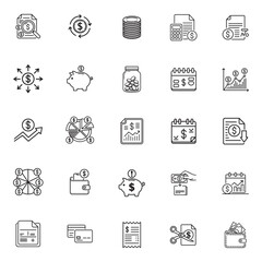 25 Finance and Budget Icons set
