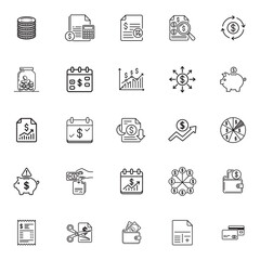 25 Finance and Budget Icons set
