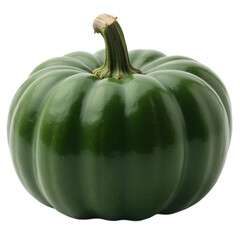 green pumpkin isolated on transparent background