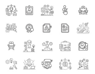20 Job and Career Icons set
