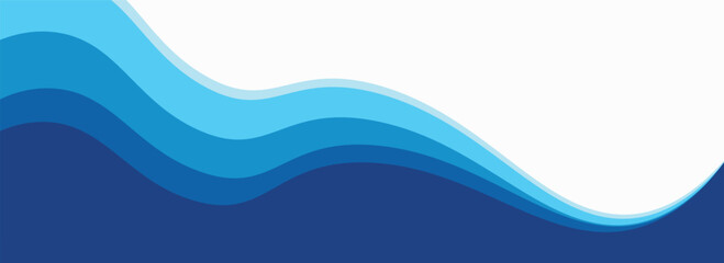 Sea waves layered vector background illustration and sea beach vector illustration.