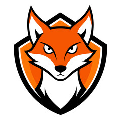 Obraz premium Retro Fox mascot logo vector