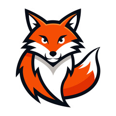 Obraz premium Retro Fox mascot logo vector