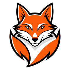 Fototapeta premium Retro Fox mascot logo vector