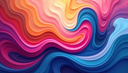 Fototapeta premium Fluid organic shapes, swirling repeating motif, curve, illustration, pattern