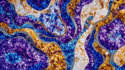 Iris marble mosaic abstract design pattern artwork