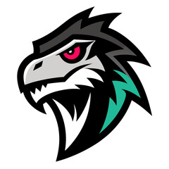 Phantom Raptor mascot logo vector