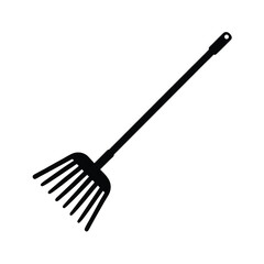 garden rake isolated on white