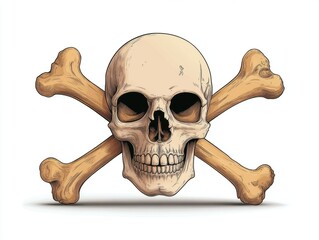 human skull and crossbones