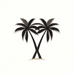 Obraz premium Tropical Palm Trees Illustration