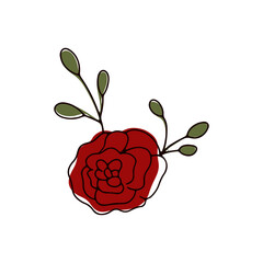 Illustration of a Red Rose