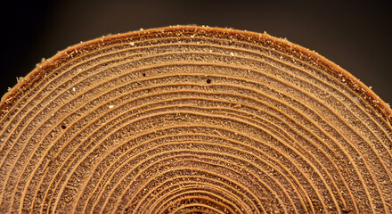 Fototapeta premium Close Up Section Of Pine Tree Showing Annual Rings And Wood Texture