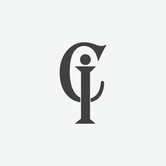Initial Letter IC logo Design Outstanding Creative Modern Symbol  Sign
