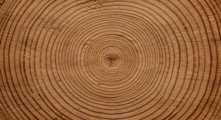 Naklejka premium Annual Rings Texture Illustrates The Passage Of Time In Natural Wood
