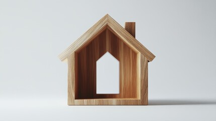 wooden house isolated