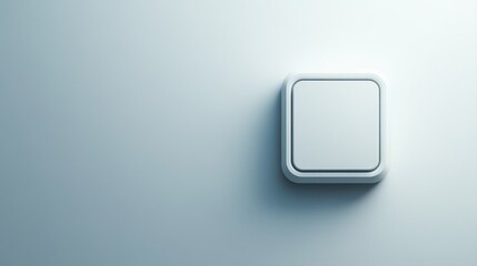 Minimalist White Switch on Smooth Light Blue Wall Interior Design Concept for Modern Spaces