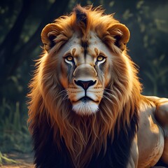 Fototapeta premium close up of a lion