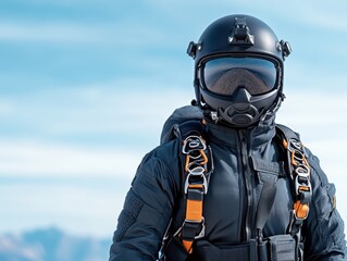 Skydiver in Specialized Gear